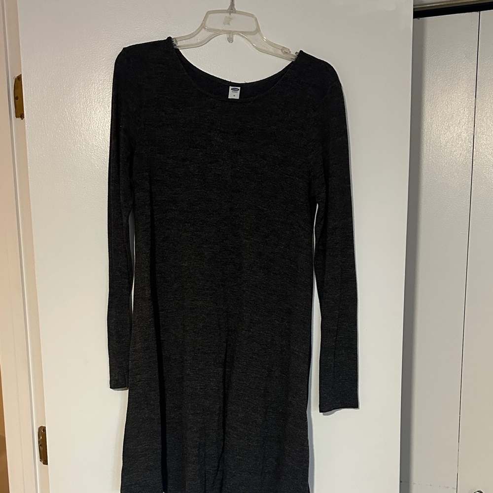 Dark Grey Long Sleeve Dress